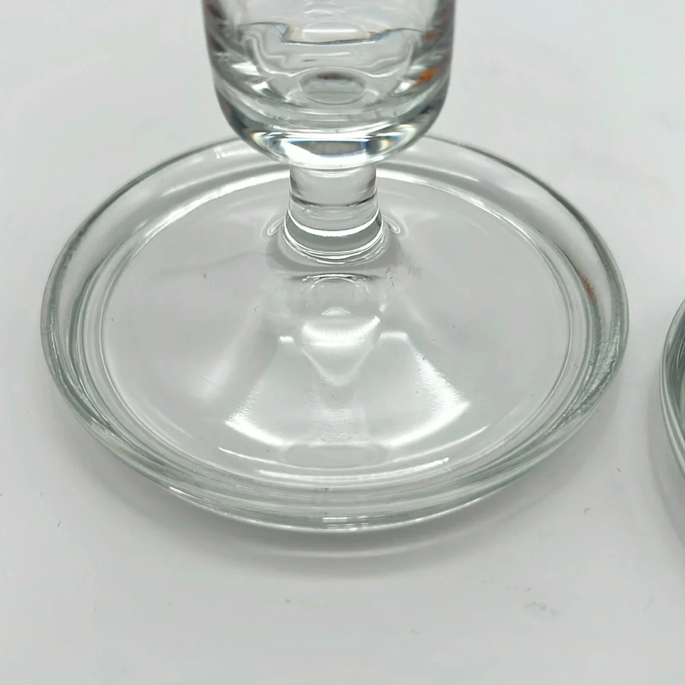 Royal Leerdam Holland Dainty Clear Glass Candleholders (Set of 2)